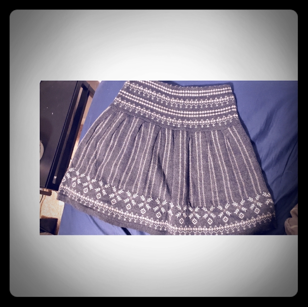 Gray/white Fairisle Sweater Skirt